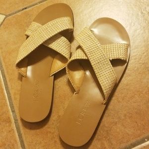 J. Crew nude slide sandals